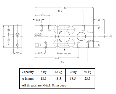 BM6A-C3稱重傳感器尺寸圖