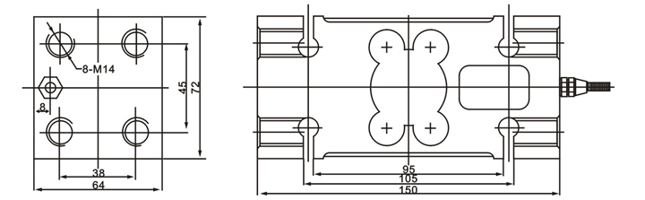 IL-250Kg稱重傳感器產(chǎn)品尺寸