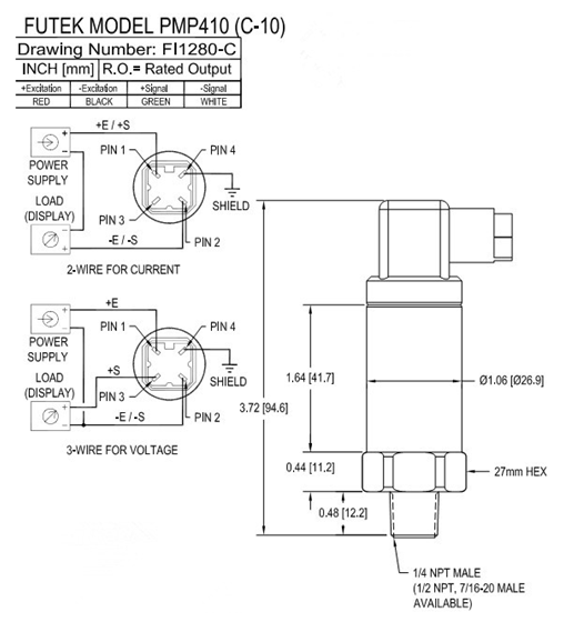 PMP410壓力傳感器尺寸