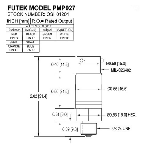 PMP927壓力傳感器尺寸圖