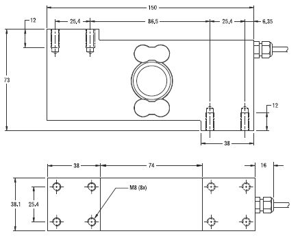 富林泰克PC7-250kg-C3產(chǎn)品尺寸圖