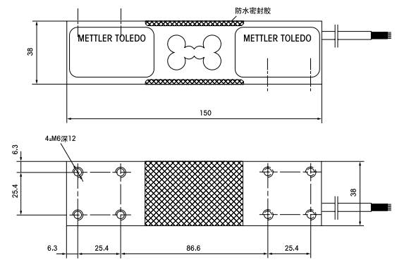 托利多MT1241-150Kg產(chǎn)品尺寸圖