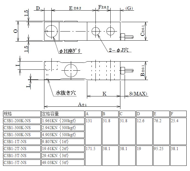 C3B1-3T-NS產(chǎn)品尺寸圖