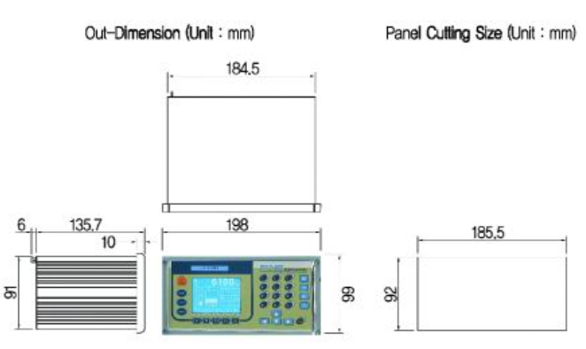FS-6100A稱重顯示儀表外觀尺寸
