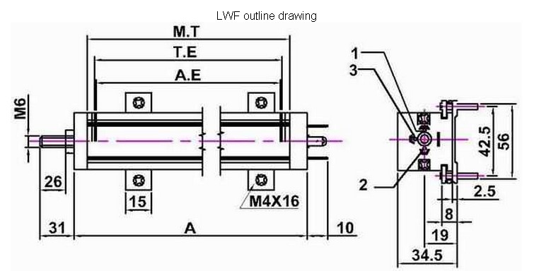 德國VOLFA LWF拉桿式位移傳感器結(jié)構(gòu)尺寸