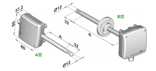 EE14溫濕度變送器尺寸